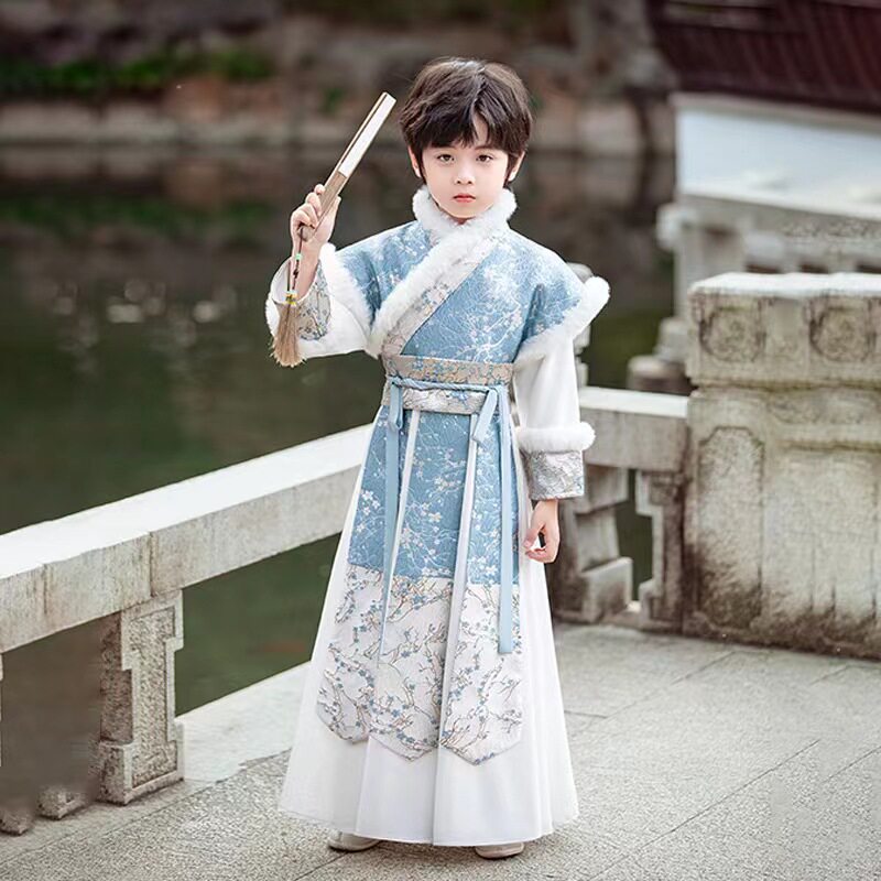 男童汉服冬款加绒儿童唐装