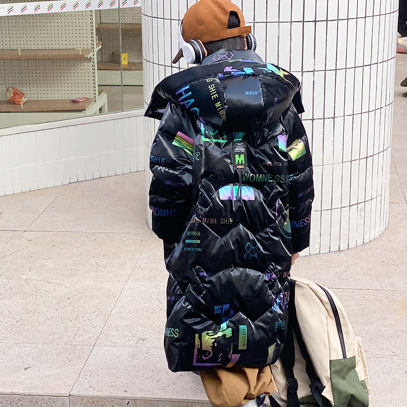 长款加厚男童过膝羽绒服