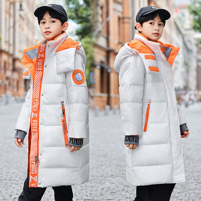 男童长款羽绒服过膝2025新款加厚中大童免洗韩版洋气男孩冬季外套