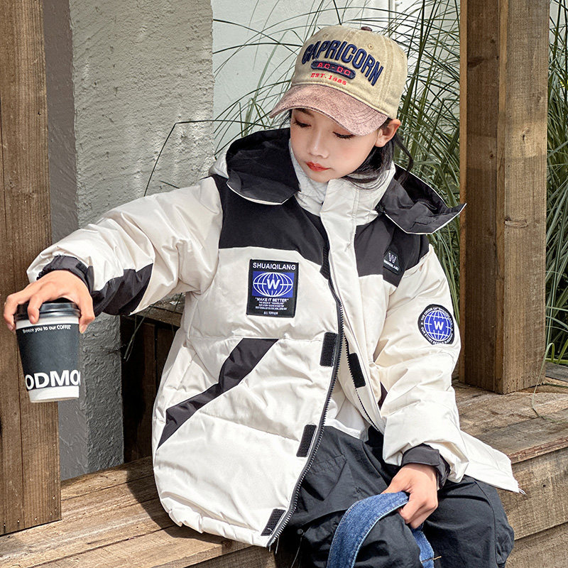 女童羽绒服派克服工装加厚