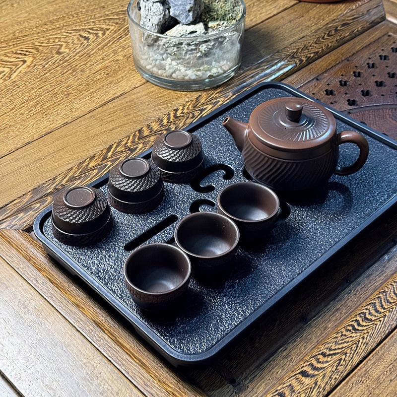 紫陶汉瓦壶出水鸟叫凤鸣壶