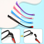 5004儿童硅胶眼镜腿双头卡扣眼镜脚腿一对通用眼镜腿配件一对通用