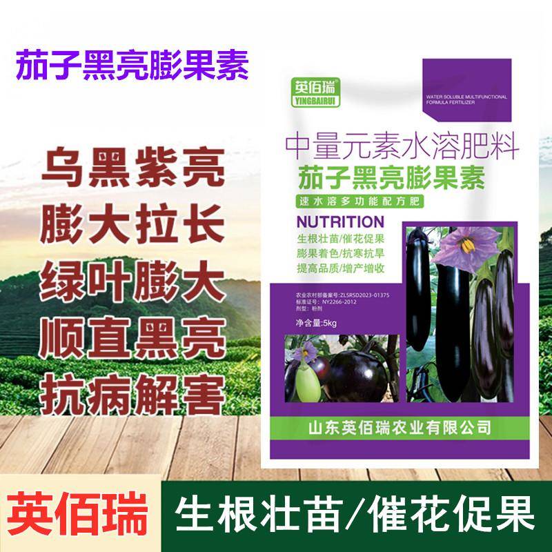 茄子专用肥黑又亮叶面肥增产提质素膨果防裂水溶肥生根壮苗调节剂