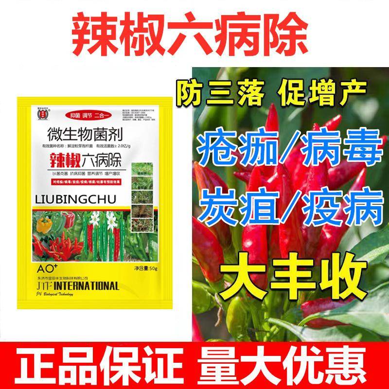 辣椒病全清病毒病专用药青枯病抗病炭疽病根腐病黄叶卷叶病叶面肥