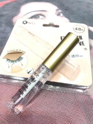 包邮可俐假睫毛双眼皮两用胶水持久无刺激温和超粘透明胶水