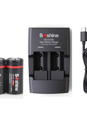 CR123A手电筒相机仪器仪表16340充电电池3.7v锂电池充电套装尖头