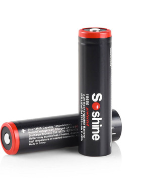 Soshine 18650磷酸铁锂电池容量2000毫安电压3.2V带充放电保护