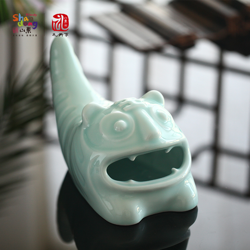 好客山东 兆霞陶瓷鲁青瓷扩音器尊享虎淄博陶瓷传音扩音扬声器