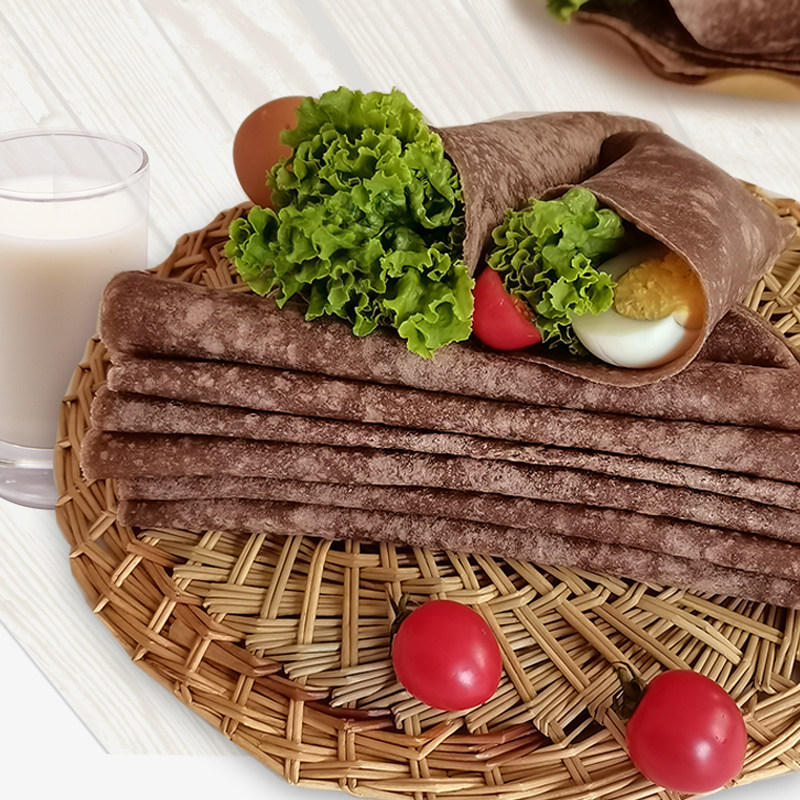 好客山东黑全麦卷饼荞麦粗粮轻食代餐杂粮主食早餐手抓饼皮面饼皮
