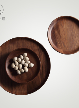 点心盘托盘圆形日式风儿童托盘