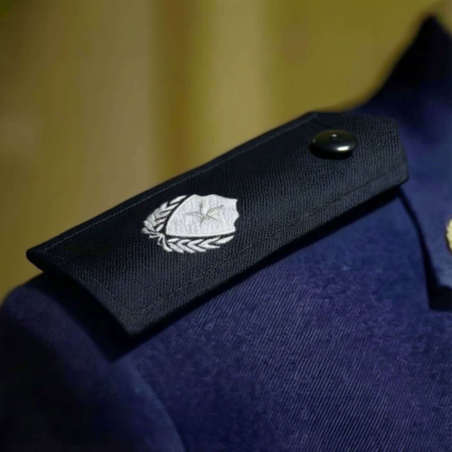 弧度保安肩章弧形肩牌胸牌胸号黑色物业工作服配件臂章安保执勤