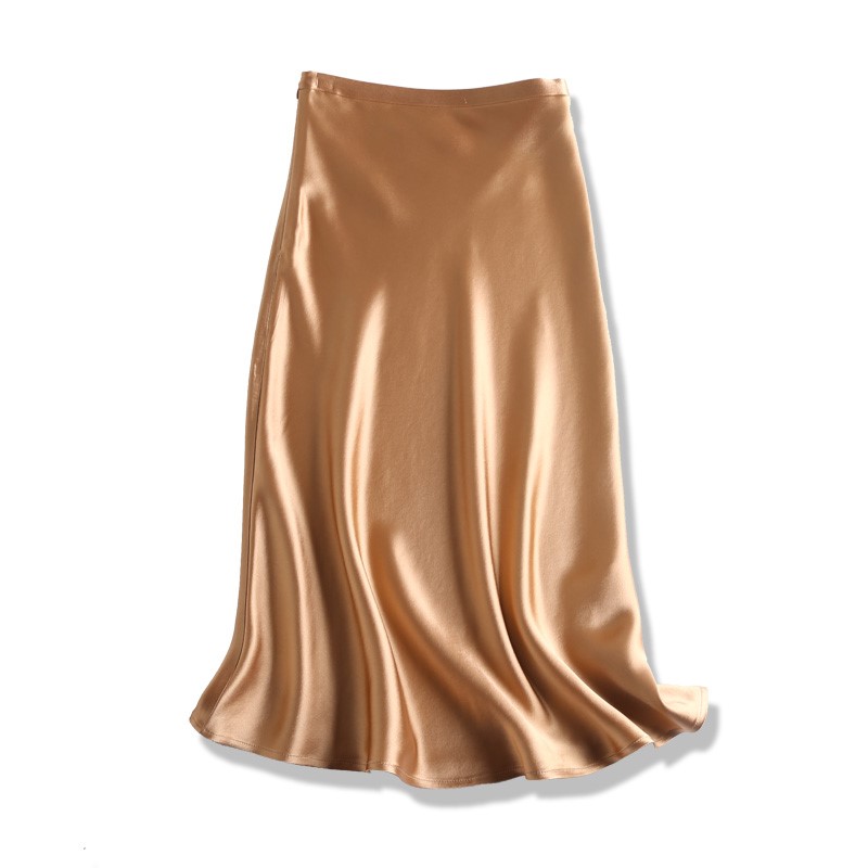 丝滑缎面三醋酸包臀半身裙中长款女士气质修身灰色高腰A字鱼尾裙|ruв категории Женская одежда, юбка - от Buy2taobao.com для оказания профессиональной услуги покупки агента Taobao