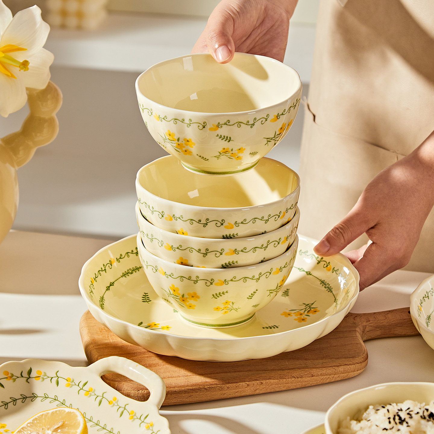 奶油风特别好看的碗2025新款