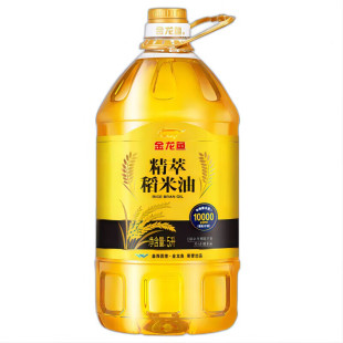 植物油家用厨房烘焙烹饪炒菜食用油 金龙鱼精萃稻米油 5L桶装