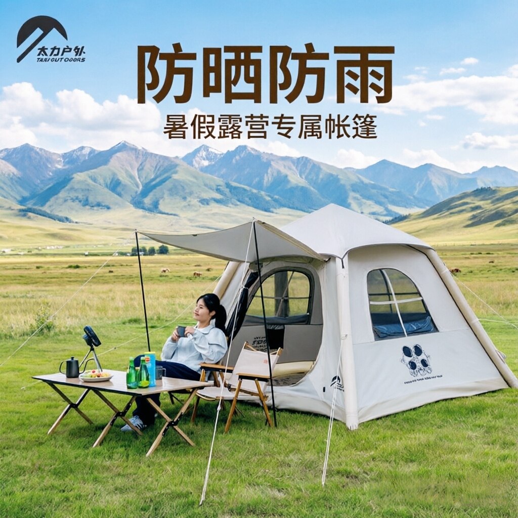 太力胡杨林全自动充气四季帐篷图片