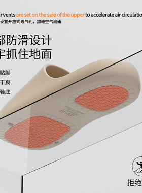 ECAC防滑凉拖鞋室内家居夏季静音不臭脚男女老人孕妇浴室洗澡专用
