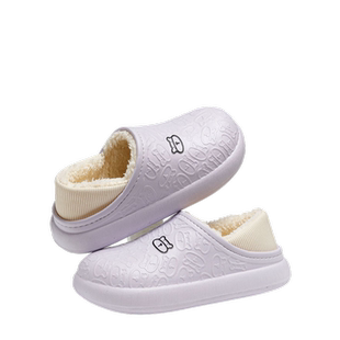 防水棉拖鞋女款冬季2023新款外穿厚底加绒毛保暖室内家居包跟棉鞋