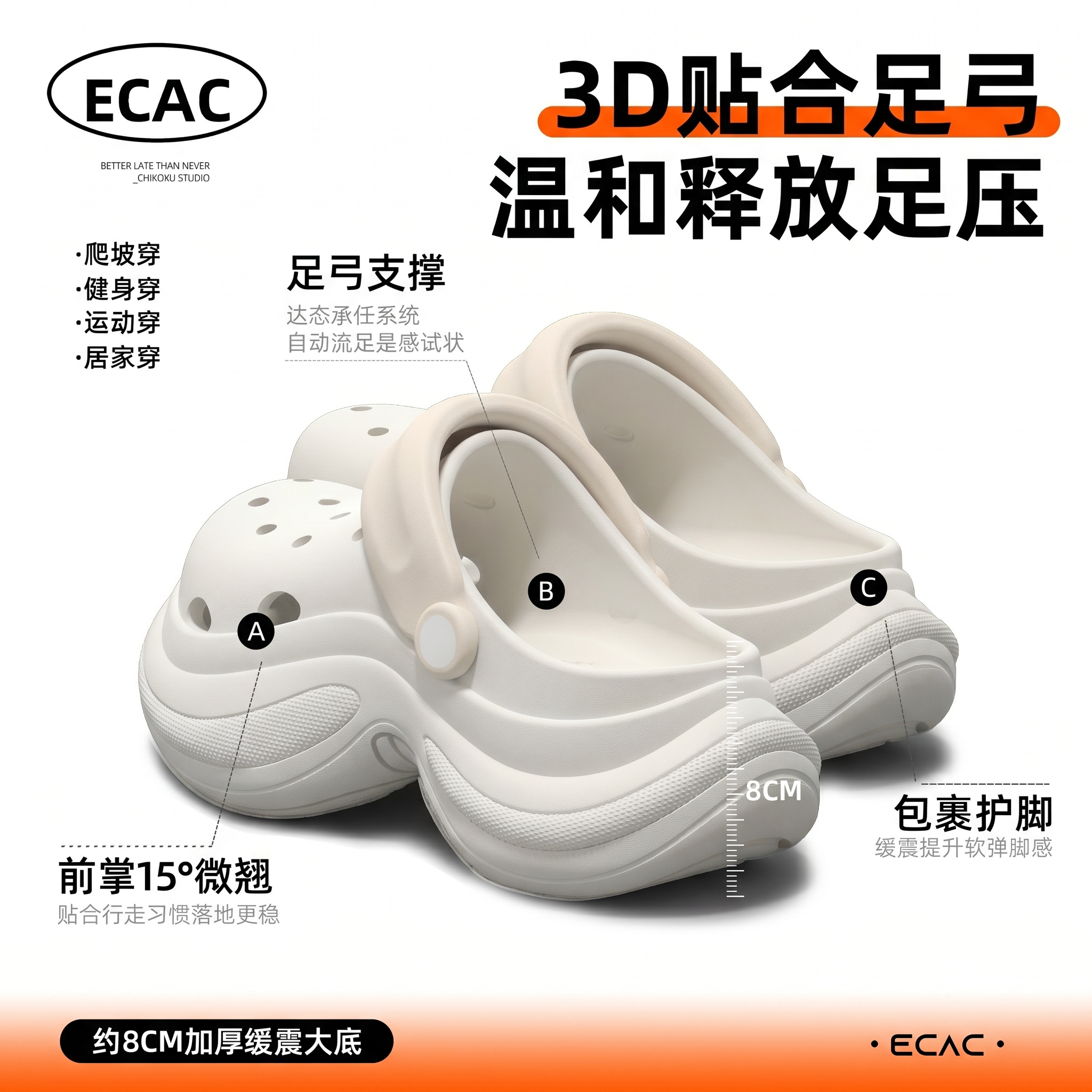 ECAC高质量洞洞鞋女款2026新款
