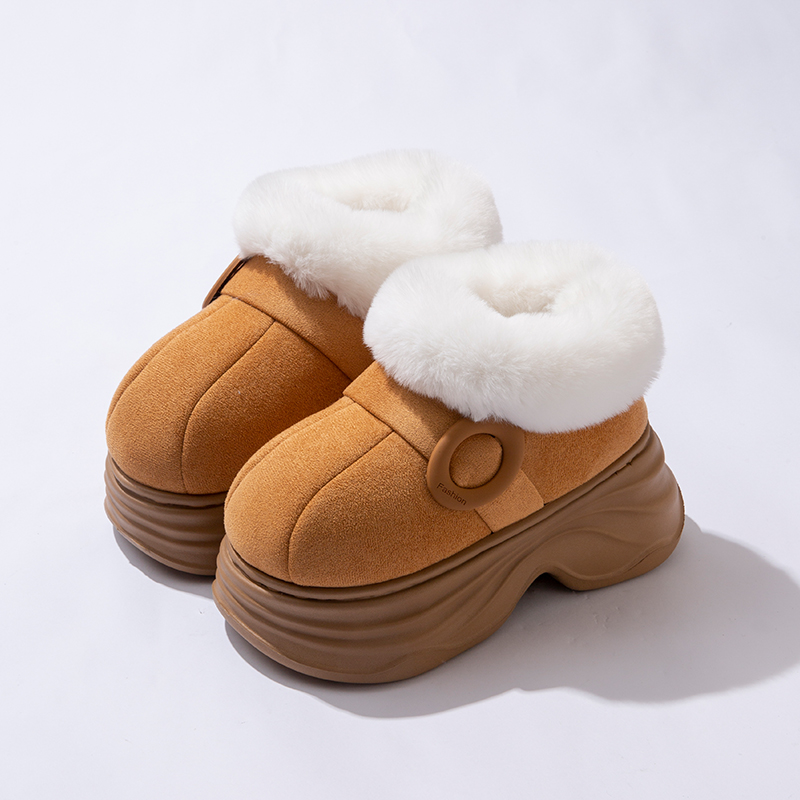 ECAC时尚小蛮腰厚底增高棉拖鞋女