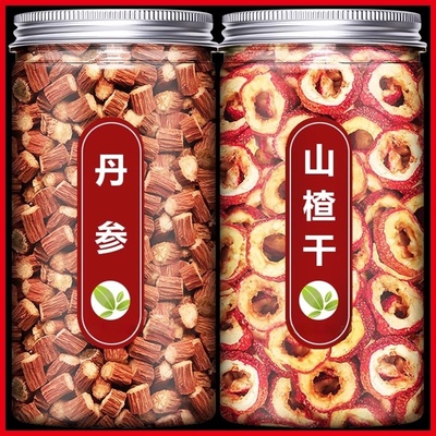 丹参片和山楂茶官方旗舰店中药材正品野生紫黄芪饮黄氏粉三七泡水