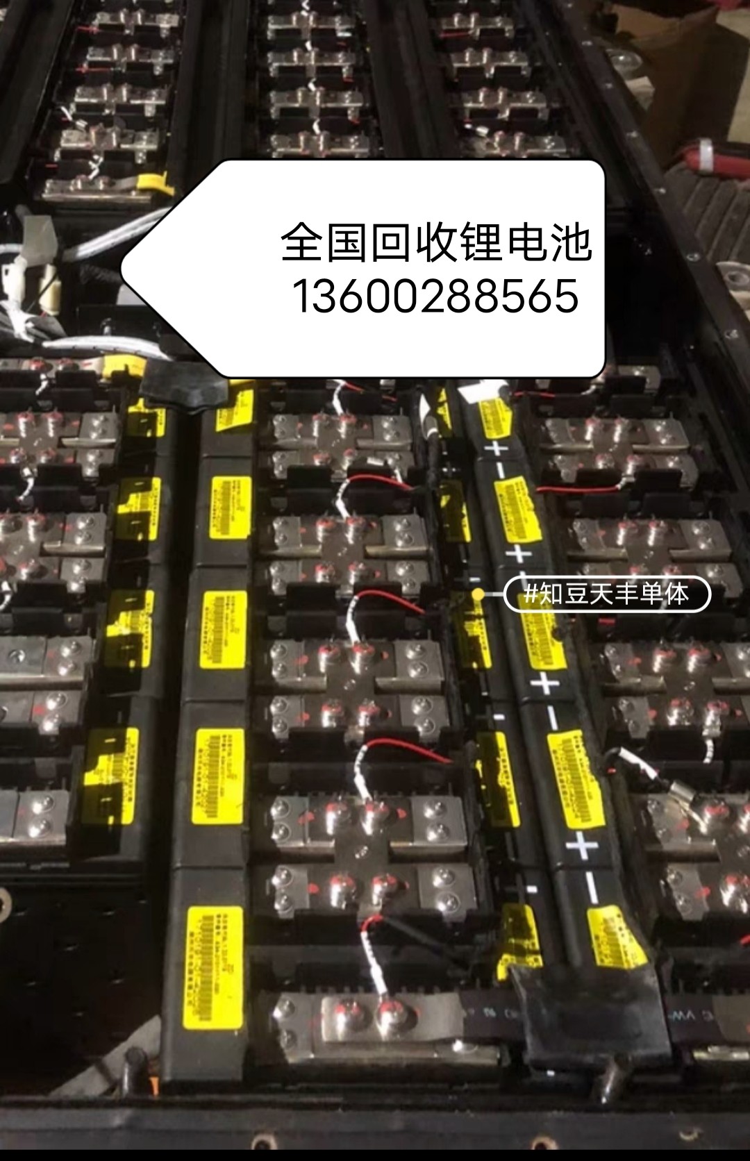 专业回收知豆双100天丰单体,144V,D2/D2S,回收磷酸铁锂电池