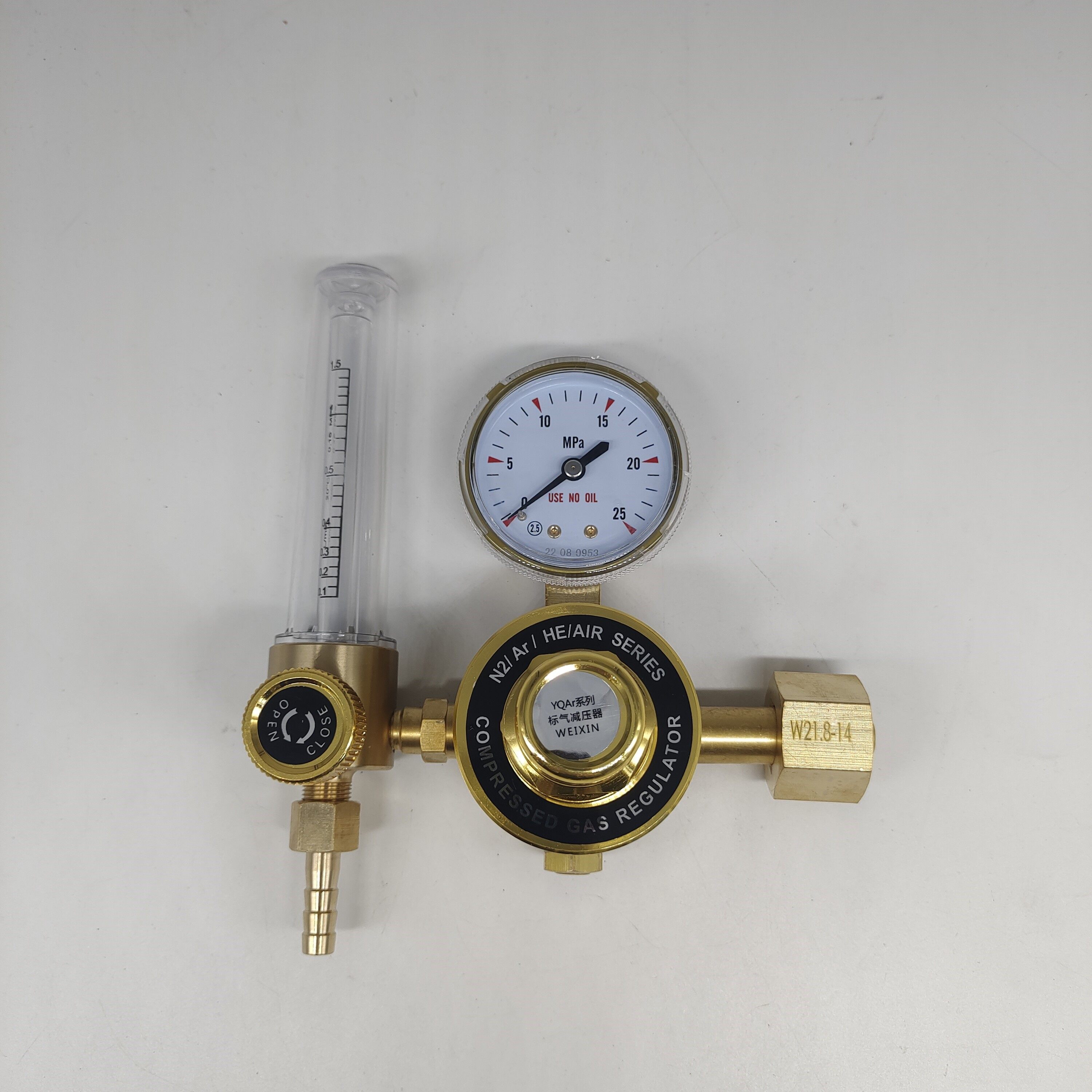 8l标准气体减压阀 汽车检测站汽柴油高低标气减压阀 流量计气压表
