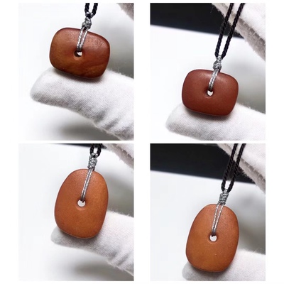 D456# 欧洲回流老蜜蜡饼吊坠锁骨链 可选