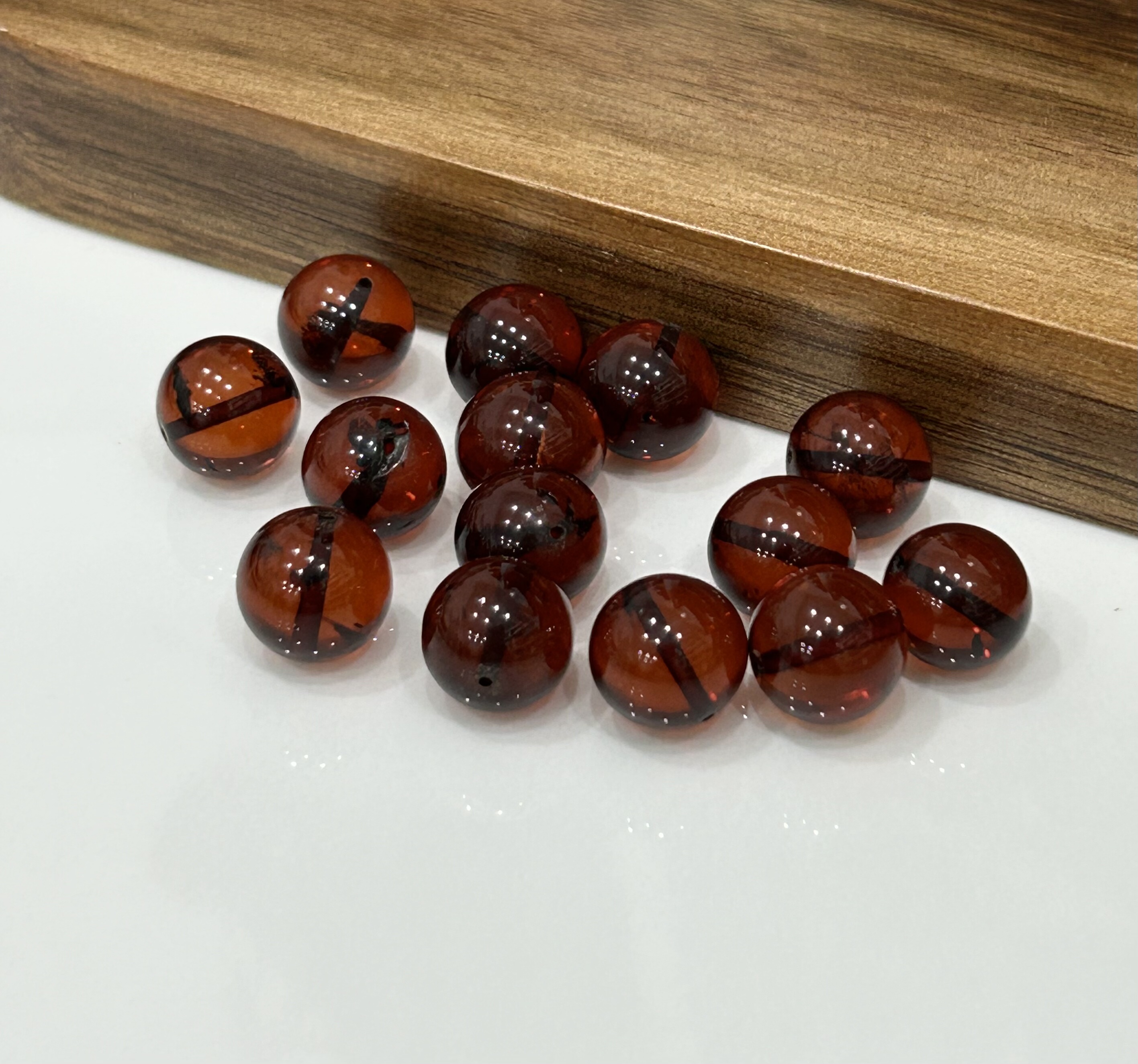 天然波罗的海净水血珀单珠散珠12mm