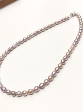 D1633# 天然淡水珍珠米珠项链5.5-6mm