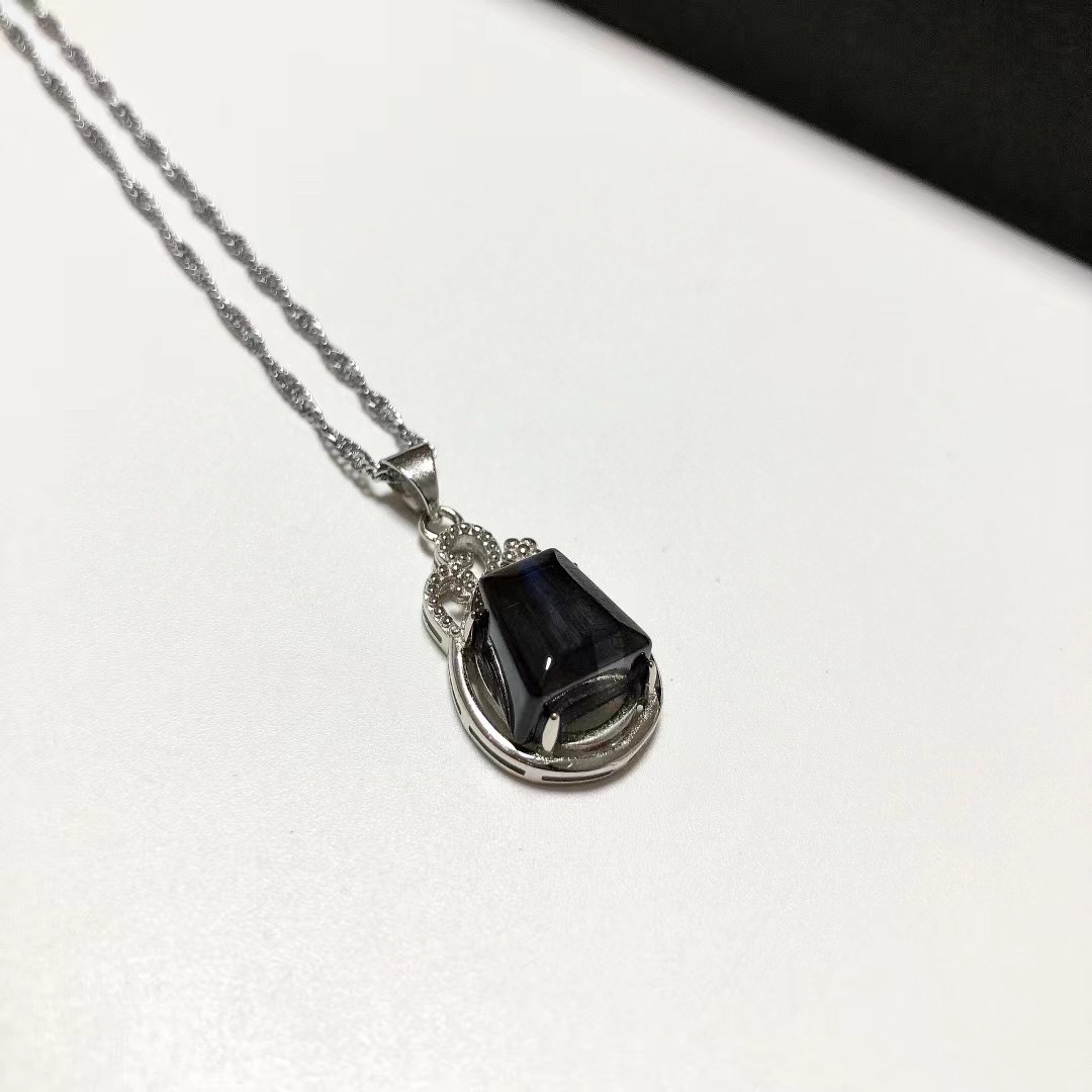 D937# 天然南非宝石舒俱来防辐射精工镶嵌吊坠挂件23*13*7.5mm