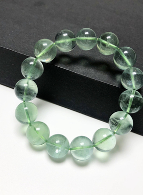 S1701# 天然阿塞斯特莱绿萤石手串绿水晶女人石暖宫石手链13.5mm