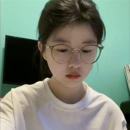 超轻近视眼镜女款防蓝光辐射抗疲劳橄榄绿平光素颜眼睛框可配度数