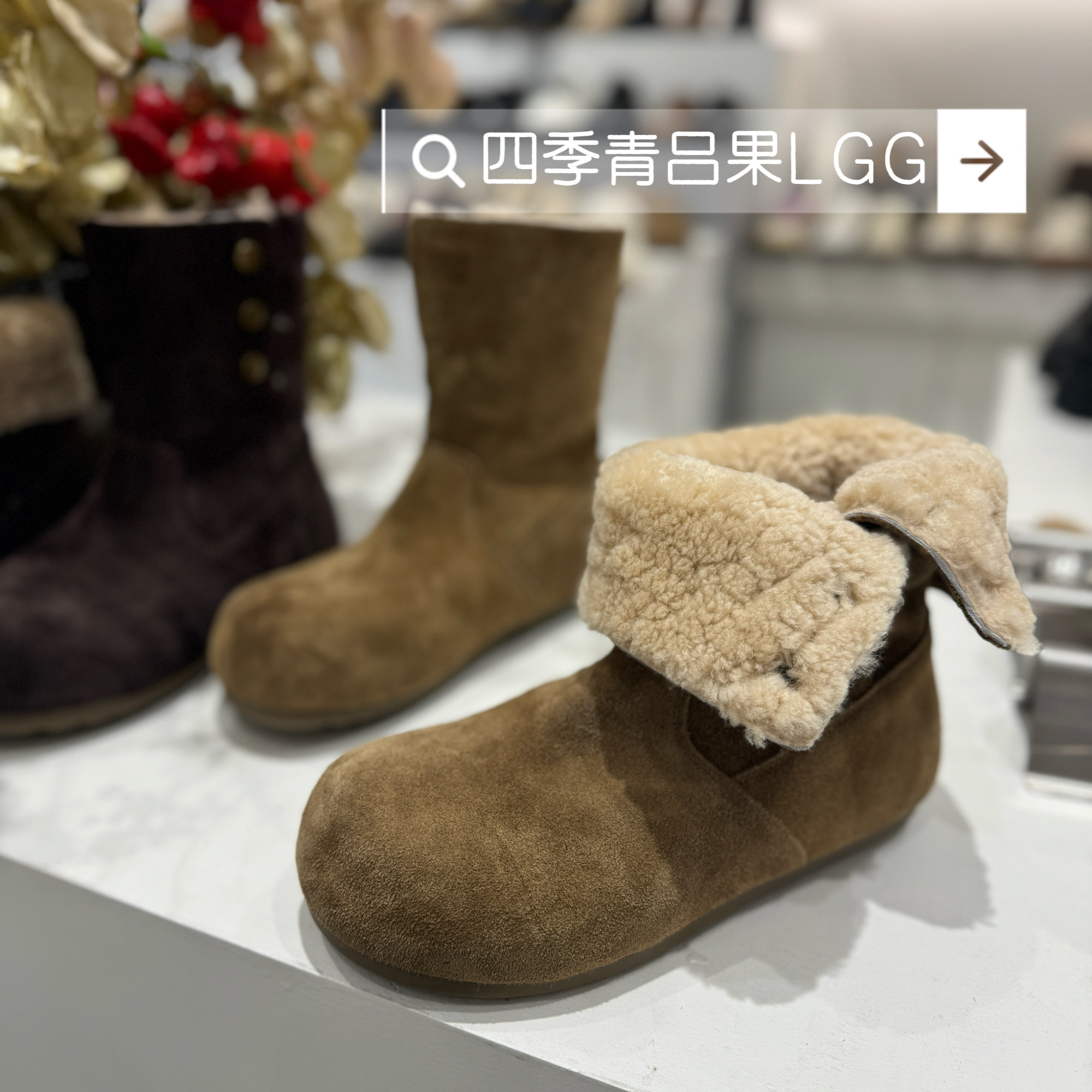 羊毛重工欧货雪地靴女2025冬内增高新款磨砂真皮百搭时尚休闲短靴
