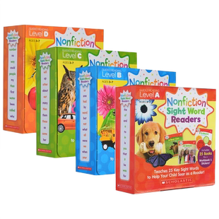 Scholastic 学乐高频词 常见词关键词科普读本 Nonfiction Sight Word Readers Level A B C D 英文原版 分级读物 视觉词读物