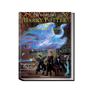 哈利波特与凤凰社英文原版彩绘插画精装大开本 Harry Potter and the Order of the Phoenix Illustrated Edition 英版收藏版