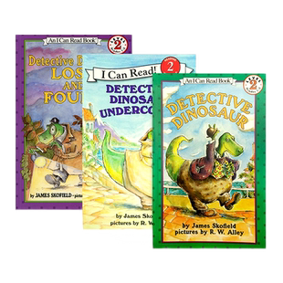 进口英文 恐龙侦探系列3册 Detective Dinosaur I Can Read level2