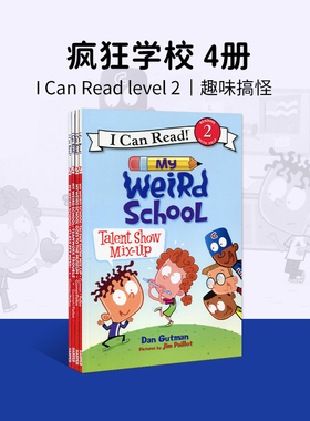 英文原版 4册疯狂学校My Weird School ICR系列 level2校园故事美国中小学推荐课外阅读物章节桥梁书英语i can read 2阶分级读物