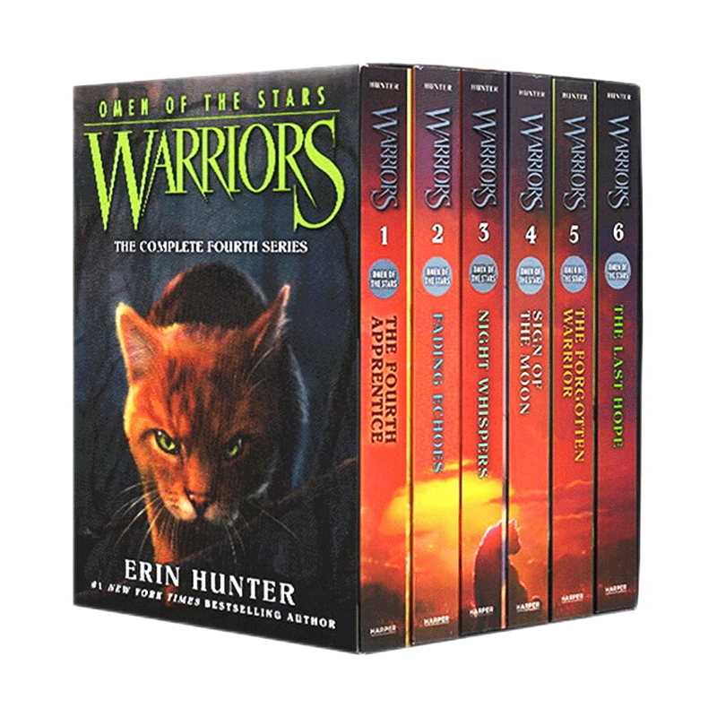 猫武士 四部曲 星预言英文原版 Warriors Omen of the Stars Volumes 英文小说桥梁书原版漫画书英文绘本