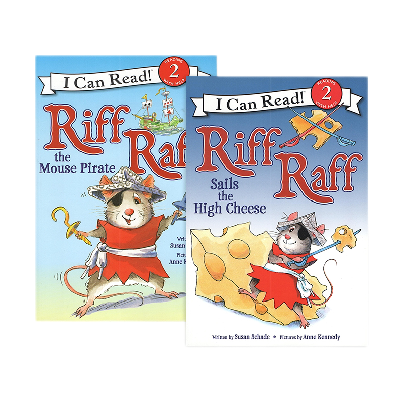进口英文绘本 鼠海盗里夫&middot;拉夫系列 Riff Raff 2册 I Can Read Level 2 原版英文童书原版漫画书英文绘本