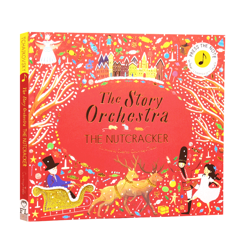 触摸发声 进口英文原版绘本The Story Orchestra: The Nutcracker 胡桃钳音乐发音书 精装 发声书 幼儿童英语启蒙单词课外童书