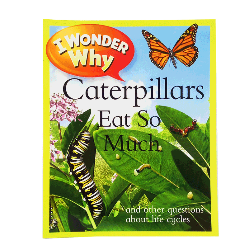 英文原版科普童书 I Wonder Why Caterpillars Eat so Much 毛毛虫为什么吃那么多东西  少儿百科全书 小学英语7~12岁 大开本