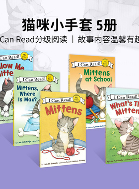 英文原版 Mittens小手套全套5册 小猫咪儿童幼儿园绘本 平装 i can read my first分级读物阅读初级 icanread正版英语图画故事书