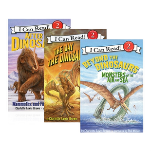 进口英文绘本 Dinosaurs 恐龙时代 3册 I Can Read level 2