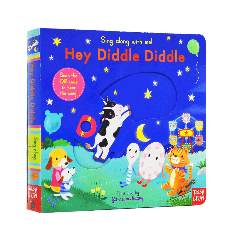 进口英文 Sing Along With Me! Hey Diddle Diddle 纸板机关操作书