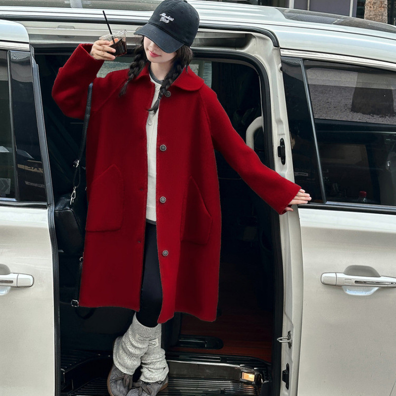 女童外套2025新款儿童洋气时髦大衣中大童女孩冬季中长款上衣