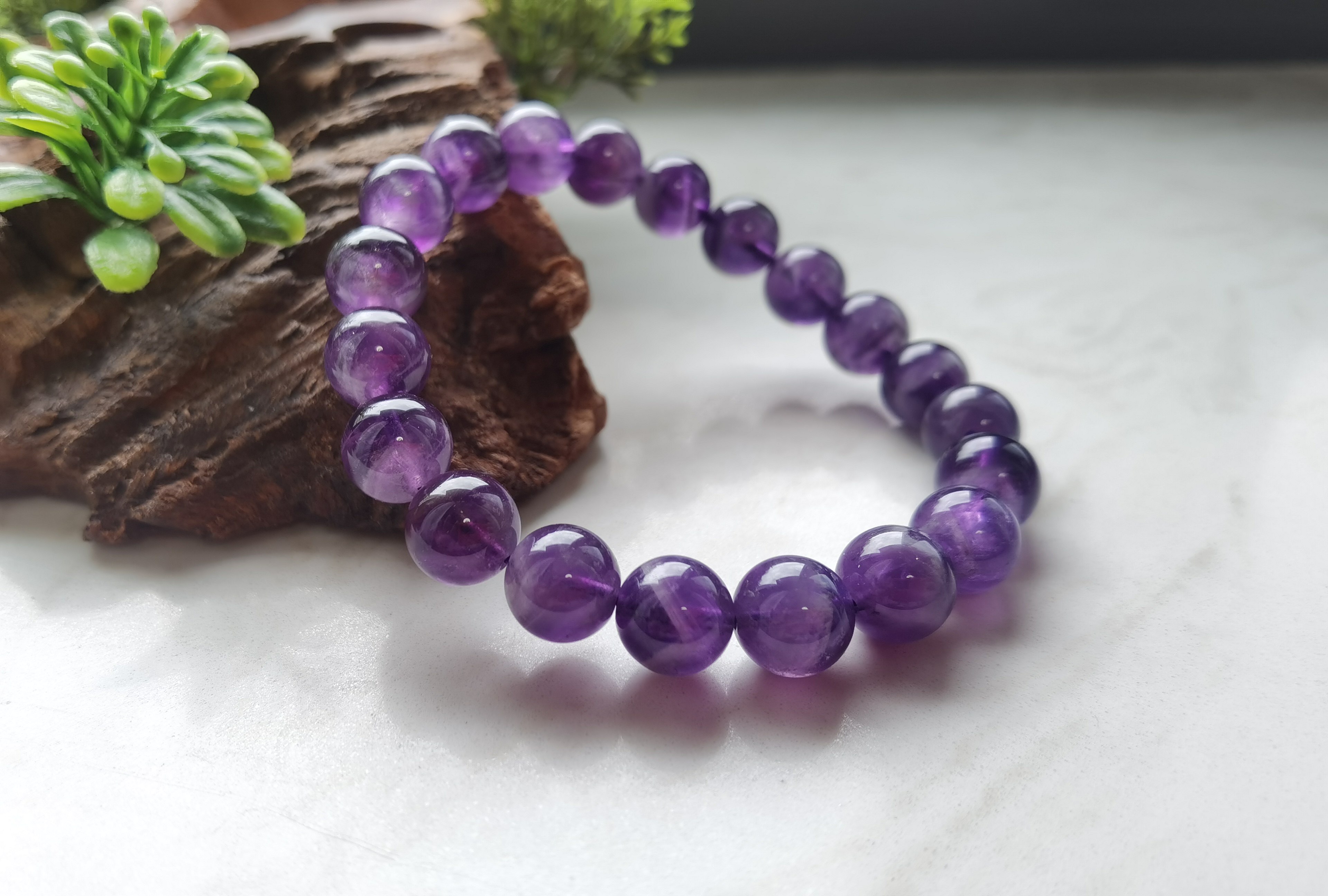 天然紫水晶手串