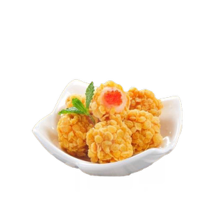 亚洲渔港鱼子酱虾球 鱼籽虾球60个/盒 冷冻油炸小吃半成品 900g