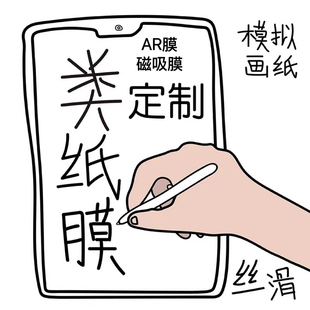 定制各种型号vivo类纸膜ipad10.9抗反光小米6/6pro防指纹华为11.5matepad框贴可拆卸3A粘贴oppo三星14.6联想