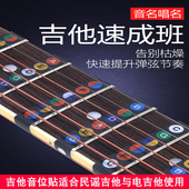 民谣吉他音阶贴纸12品把位贴指法贴木吉他音位贴24品指板音标贴纸