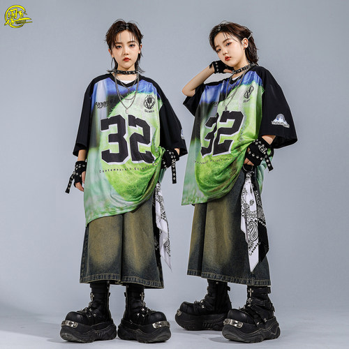 儿童酷帅T恤嘻哈hiphop街舞潮服